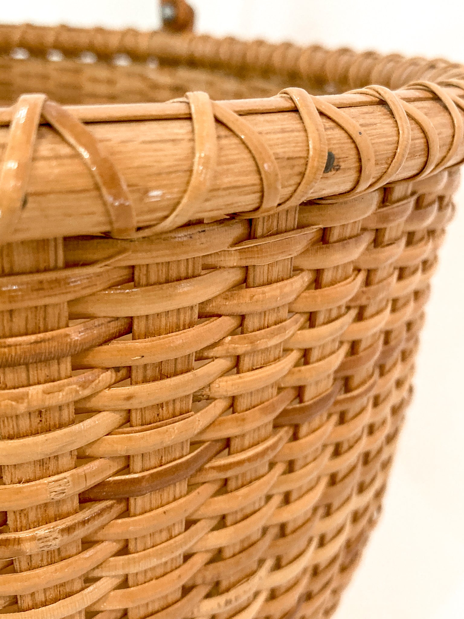 Vintage 1980s William Sevrens Lightship Penny Bottom Large Woven Basket - Image 22