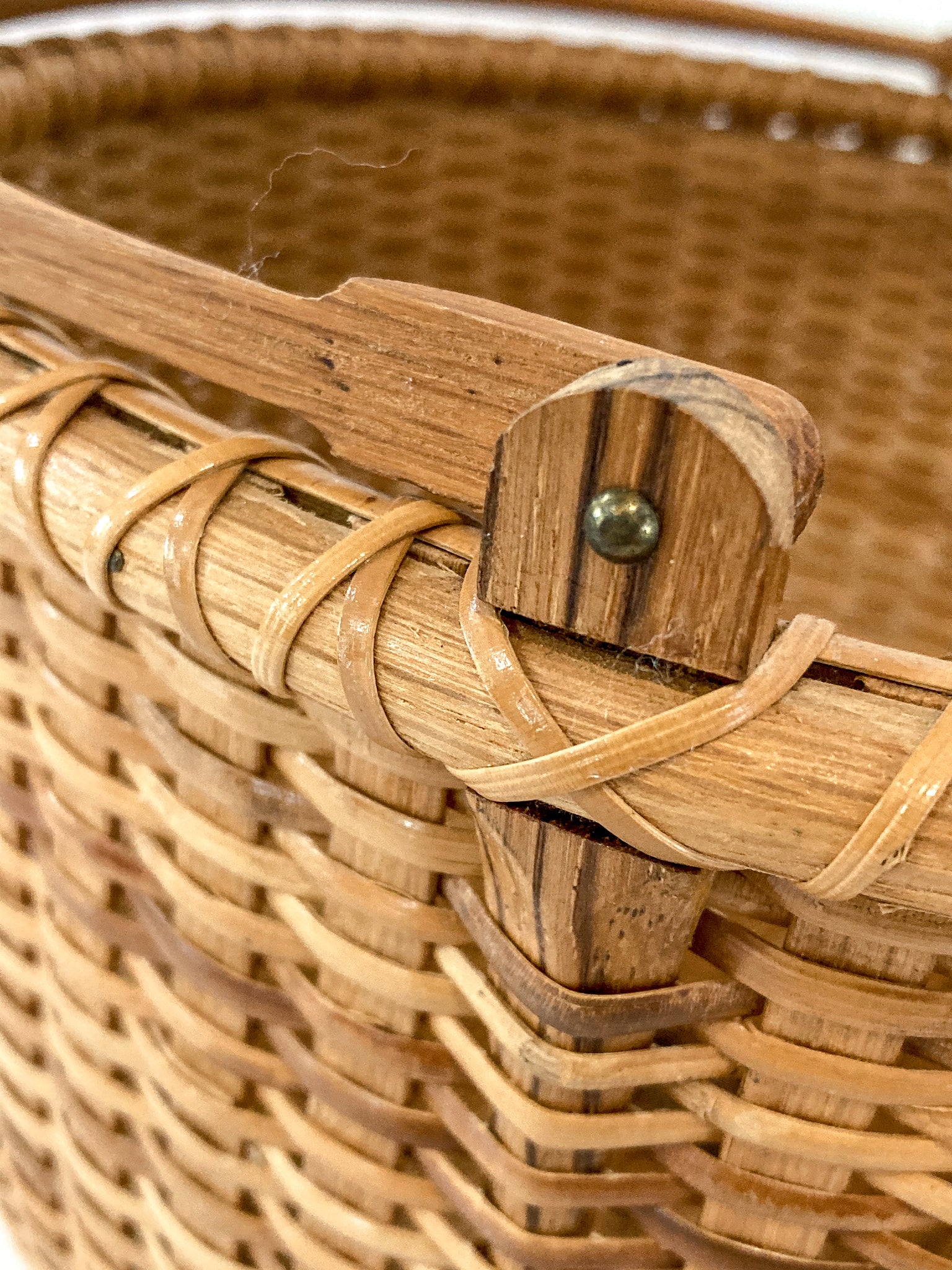 Vintage 1980s William Sevrens Lightship Penny Bottom Large Woven Basket - Image 23