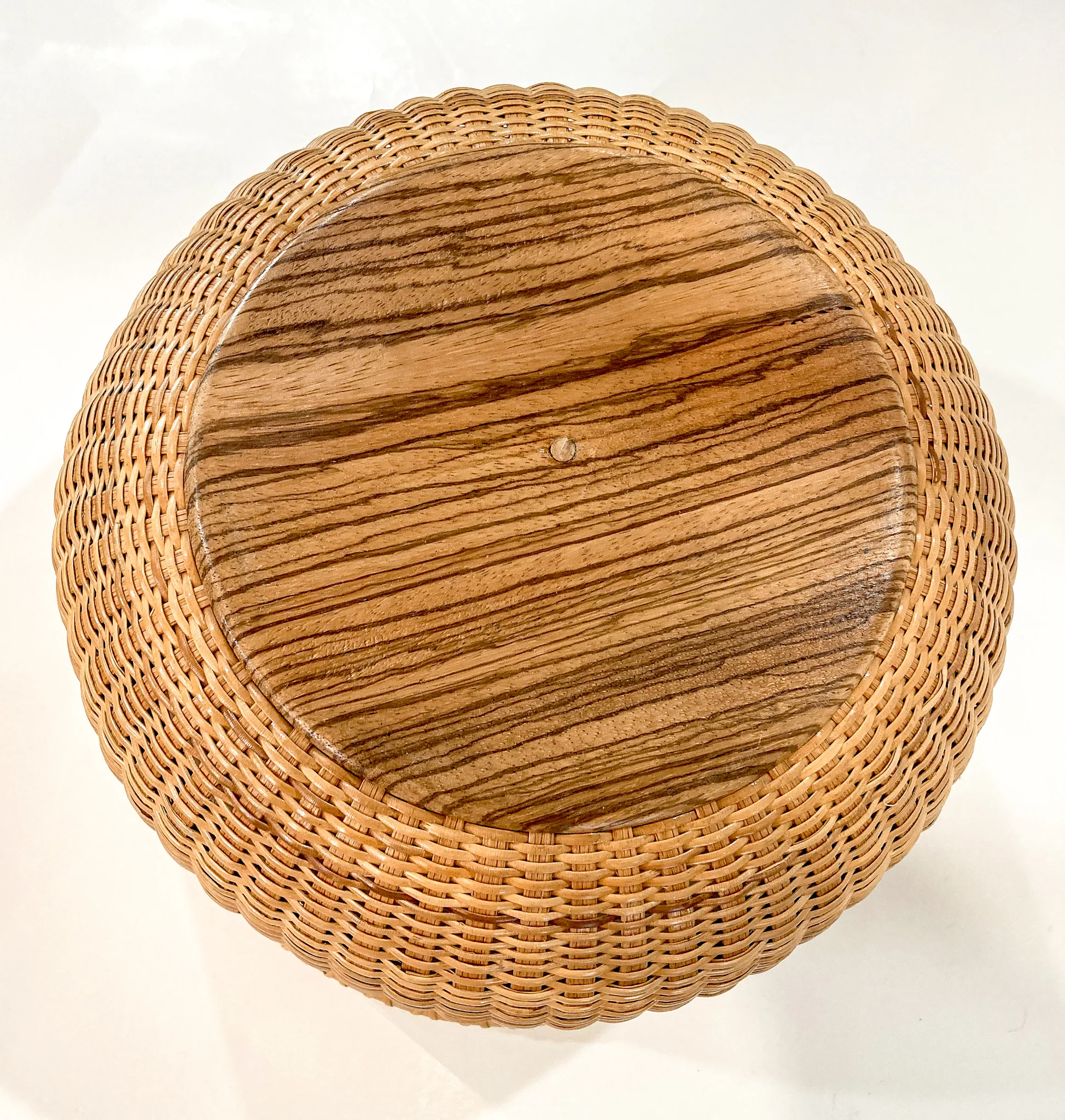 Vintage 1980s William Sevrens Lightship Penny Bottom Large Woven Basket - Image 25