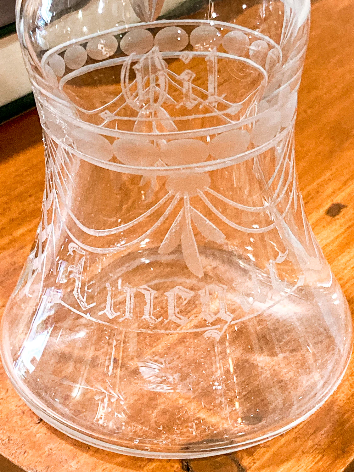 Vintage Cut Crystal Etched Sterling Silver Stopper Oil Vinegar Cruet Jar - Image 15