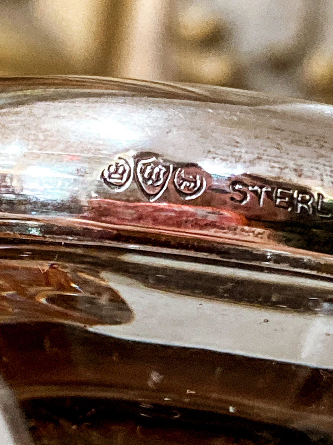 Vintage Cut Crystal Etched Sterling Silver Stopper Oil Vinegar Cruet Jar - Image 20