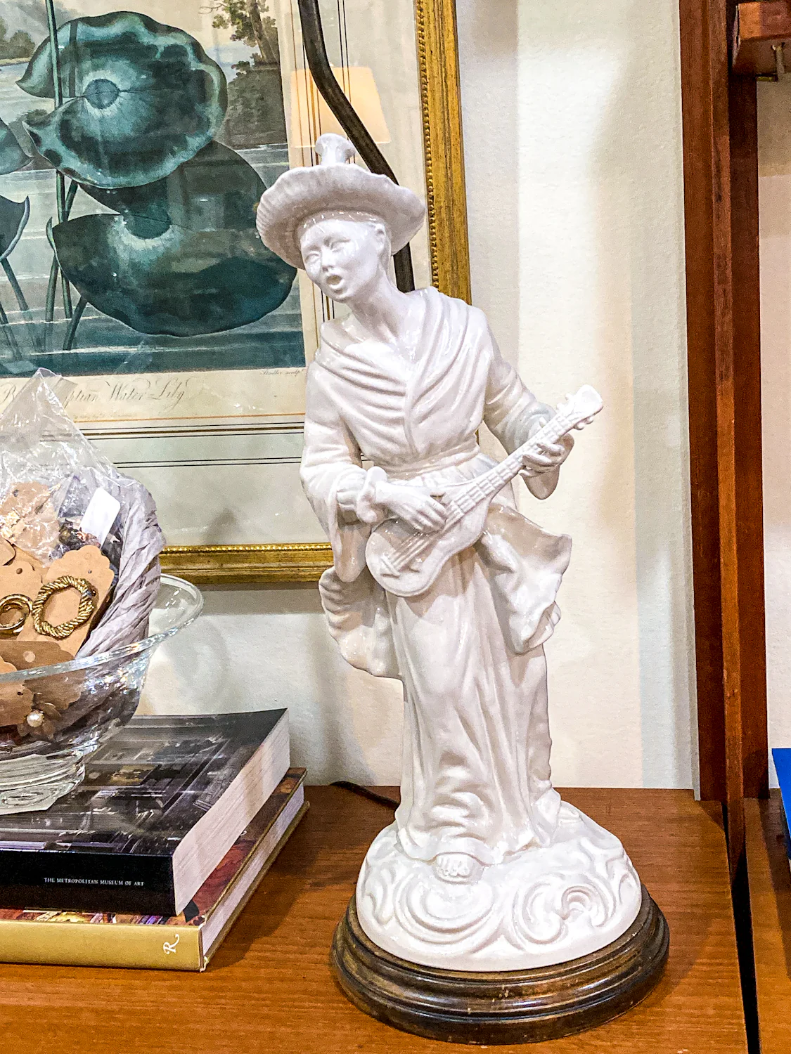 Vintage Frederick Cooper Blanc de Chine Ceramic Musician Figural Table Lamp - Image 5