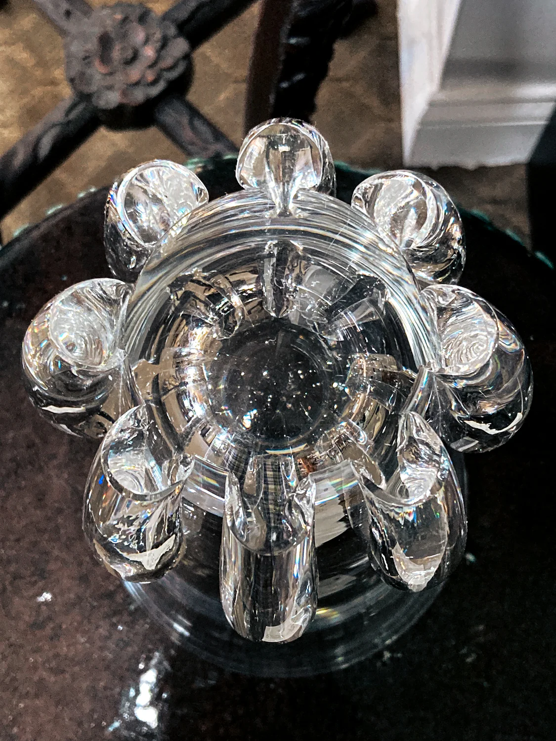 Vintage Handblown George Thompson Steuben Clear Glass Art Vase - Image 18