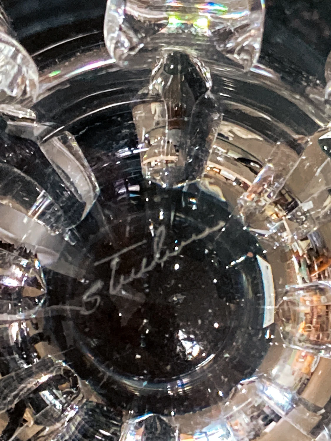 Vintage Handblown George Thompson Steuben Clear Glass Art Vase - Image 19