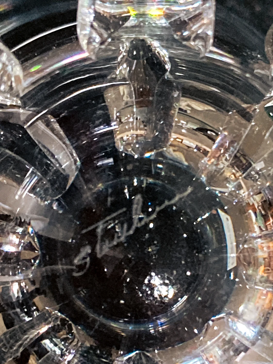 Vintage Handblown George Thompson Steuben Clear Glass Art Vase - Image 20