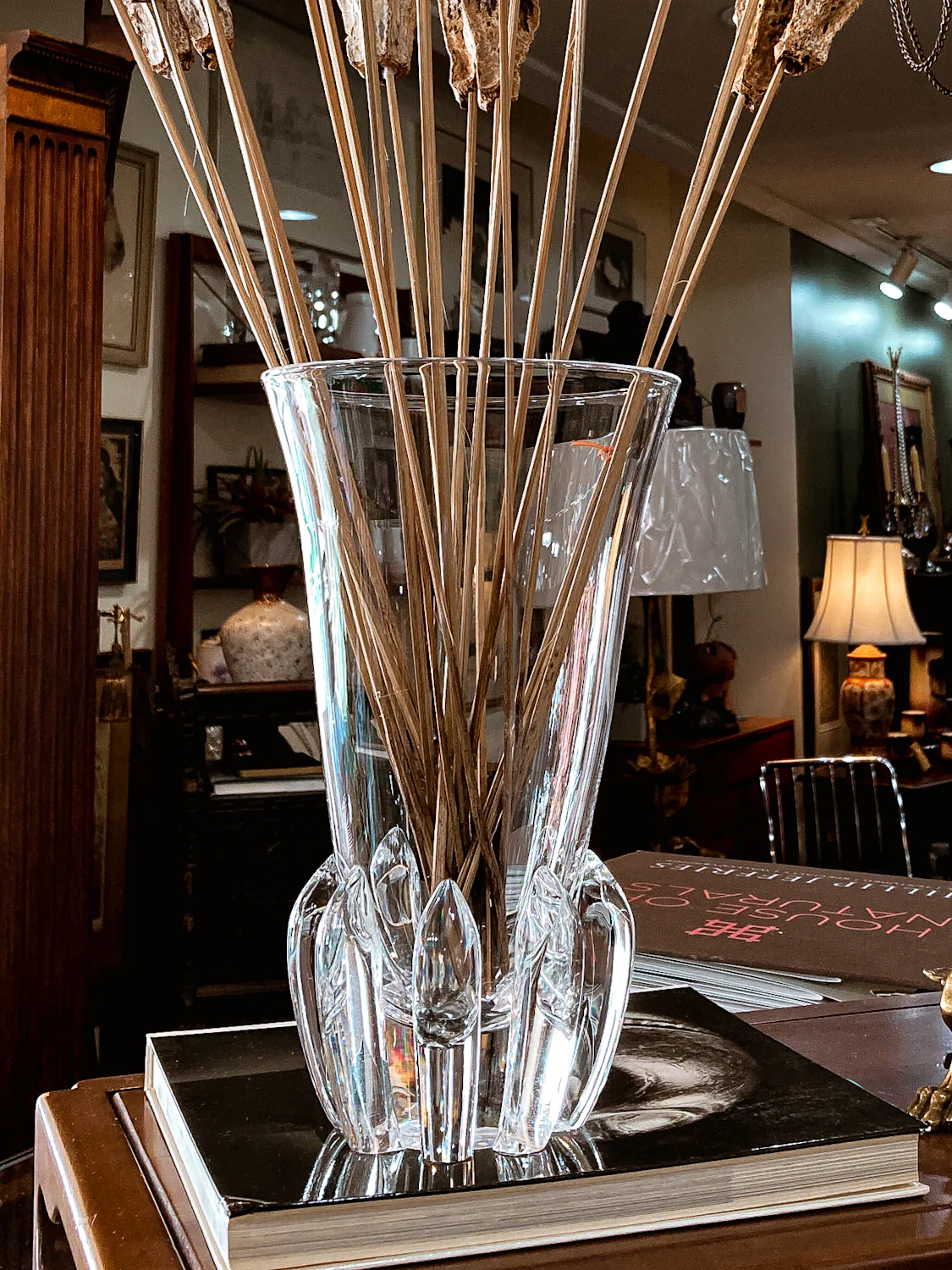 Vintage Handblown George Thompson Steuben Clear Glass Art Vase - Image 3