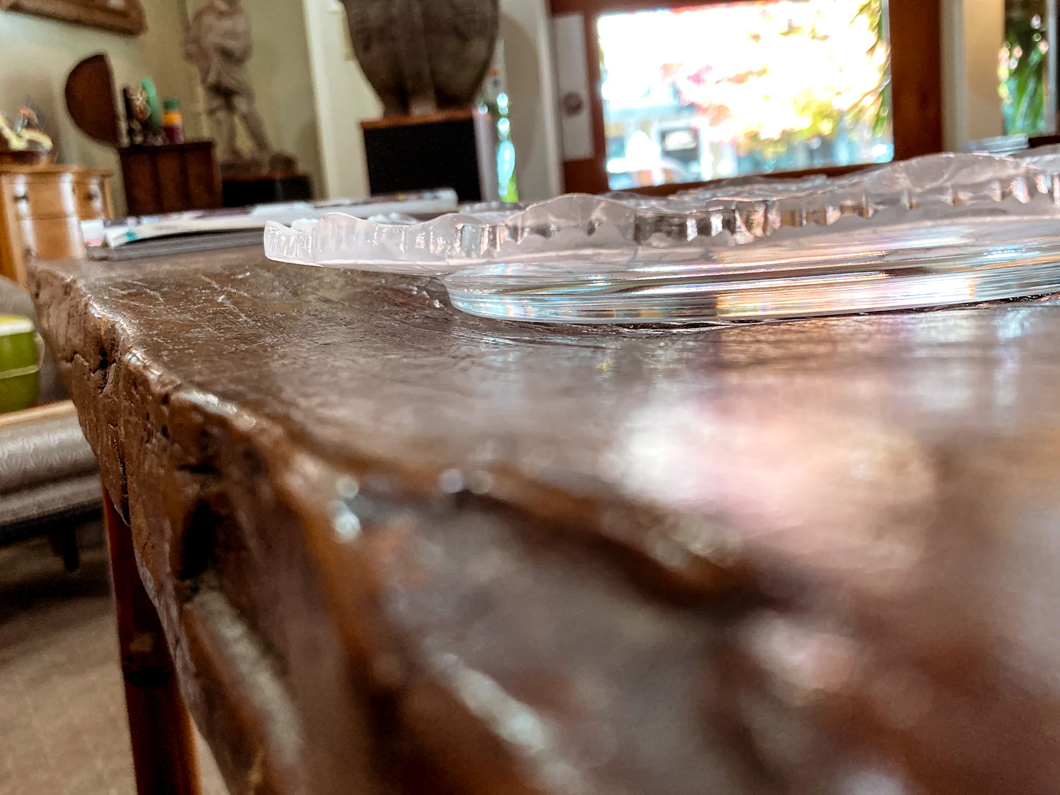 Vintage Lalique France Honfleur Geranium 11 Inch Clear Crystal Dish Plate - Image 23