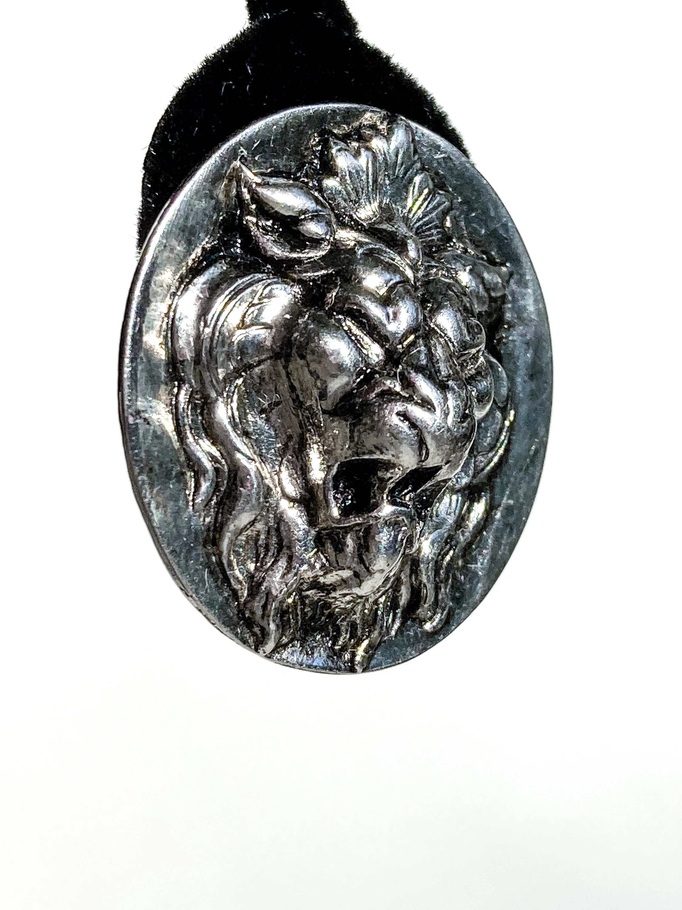 Vintage Particolari Italian Silver Toned Lion Head Clip On Earrings - Image 10