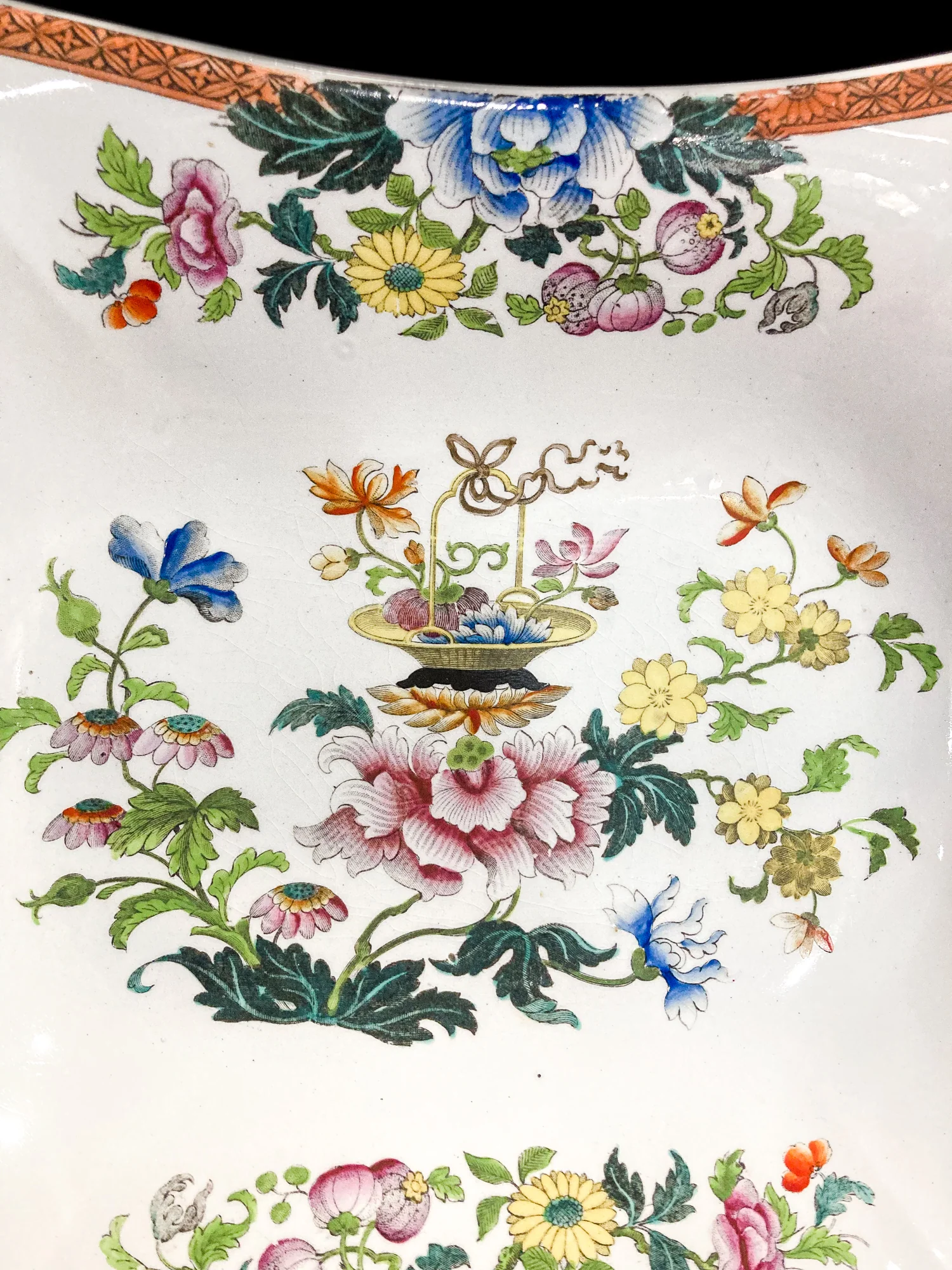 Antique 1850s Wedgwood Enameled Multicolor Floral Footed Compote Dish - Image 18